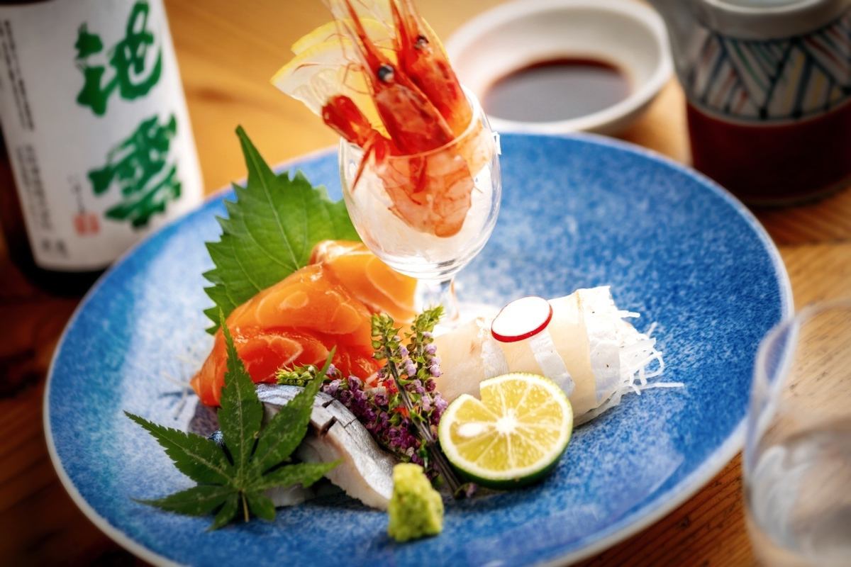 Enjoy seasonal fresh fish ♪ Course with sashimi is available