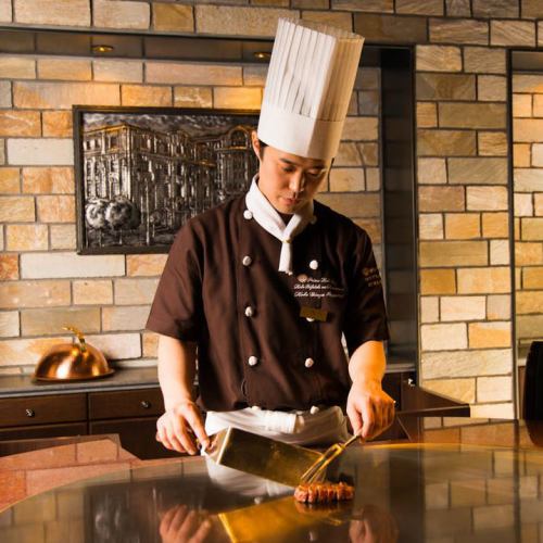 Private chef in private room cooked in front of you