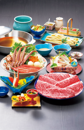 牛・かにしゃぶ会席　十勝　【6品】　7920円(税込)