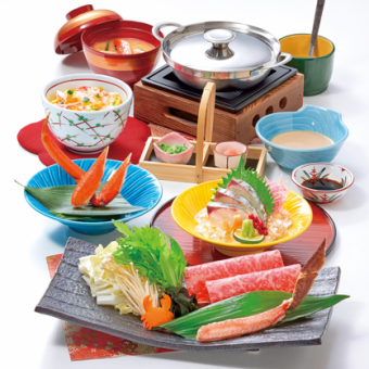 牛かにしゃぶ御膳　【5品】　4180円(税込)