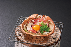 Grilled crab shell with miso