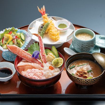 <Spring Fair> Extra Large Snow Crab Chirashi Rice Bowl Set: 3520 yen (tax included)