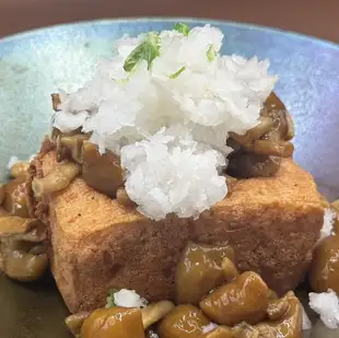手作り厚揚なめこおろし乗せ