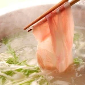 Germ-free pork and lettuce shabu-shabu