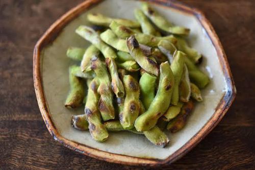 Grilled edamame