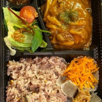 [Takeout] (Weekly) Fermented detox lunch box: Amazake and freeze-dried tofu stewed hamburger steak