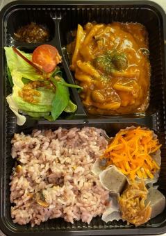 [Takeout] (Weekly) Fermented detox lunch box: Amazake and freeze-dried tofu stewed hamburger steak