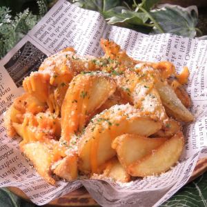 French fries with palmezan cheese