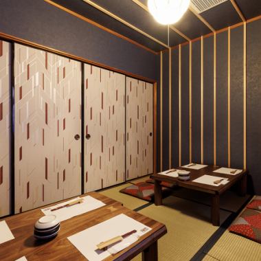 当店の小上がりは和を中心にデザインされており、落ち着いた雰囲気が漂っています。和の装飾が施された空間は、心地よい安らぎを感じさせてくれます。静かな環境で、ゆったりとした時間を過ごしながら、特別な料理を楽しむのに最適です◎ 友人や家族と共に、和の心を感じながら、心に残る素敵なお食事をお楽しみください!