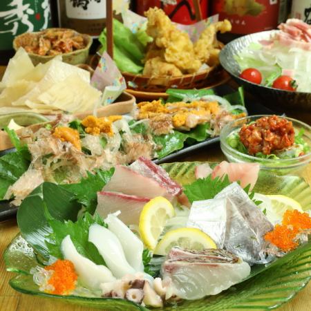 広島名物＆地酒50種★広島県産の鮮魚や名物料理など♪コースあり