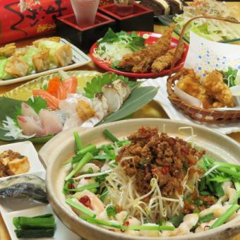 Popular [Choice of hot pot] Course with 3 types to choose from including oyster hotpot 5,500 yen ⇒ 5,000 yen (2 hours all-you-can-drink included)