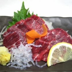 Horse lean sashimi