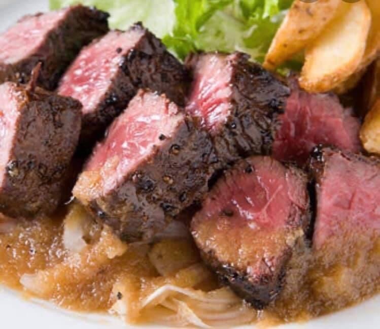Beef steak set 1kg with japone sauce