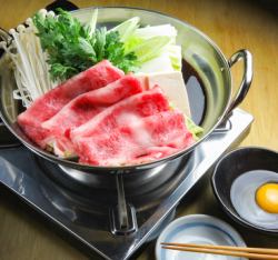 前沢牛のすき焼き