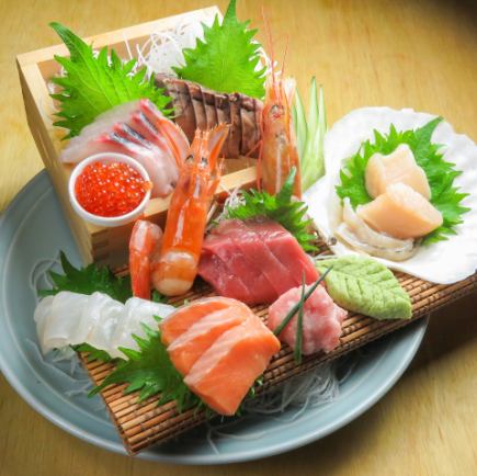 [Standard party course] Specialty! Yamaya seafood platter, seafood grill, and 6 other dishes & 2 hours of all-you-can-drink including 5 types of local sake for 4,500 yen (tax included)