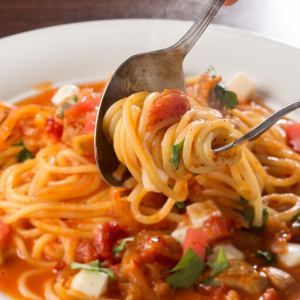 季節食材のペペロンチーノ