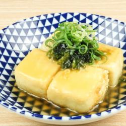 Deep-fried tofu with green laver
