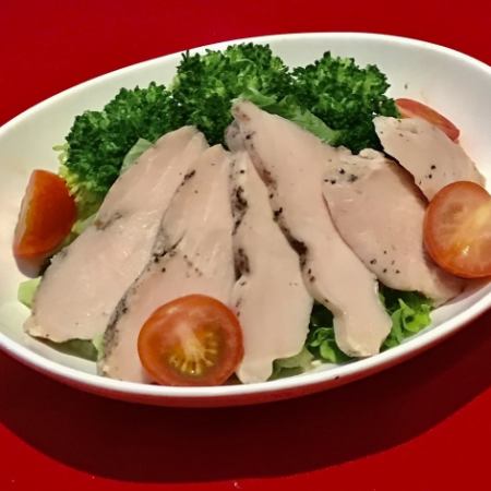 Homemade salad chicken and broccoli salad