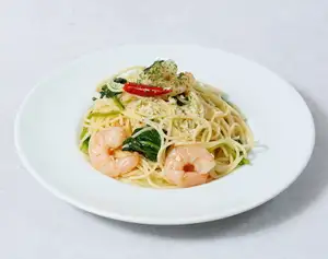 새우 페페론치노 유자 후춧가루 맛