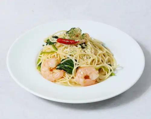 새우 페페론치노 유자 후춧가루 맛