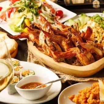 【2.5H飲み放題付】当店大人気メニューをブュッフェで！！6,000円 ブュッフェ食べ放題コース