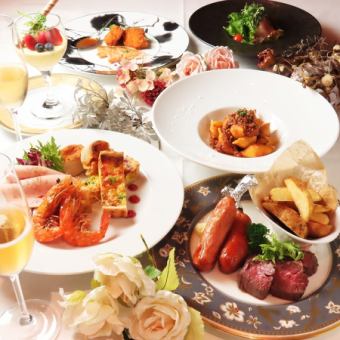 女子会コース♪全1２品　　￥4,200（税込・飲み放題込み）男性利用♪可（＋￥）