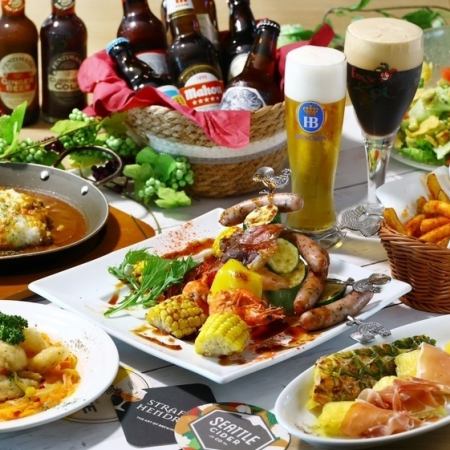 [500 yen discount for parties of 8 or more] [Indoor BBQ course] All-you-can-drink 6,500 yen → 5,500 yen