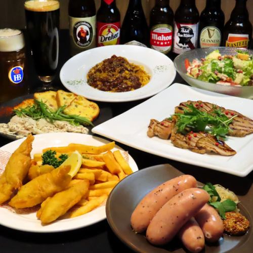 忘新年会【6か国コース】6か国からビールにベストマッチな料理プラン飲み放題付6,500円