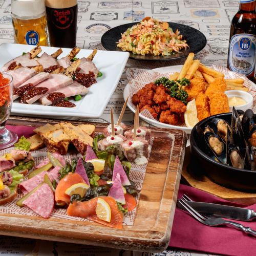 【スプリングコース 】新春を感じるビールにベストマッチな料理と生ビール5種含む飲み放題付き