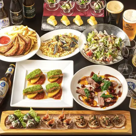 【プレミアムコース】世界の樽生ビール3種飲み放題+豪華絢爛な料理10品7皿 7,000円