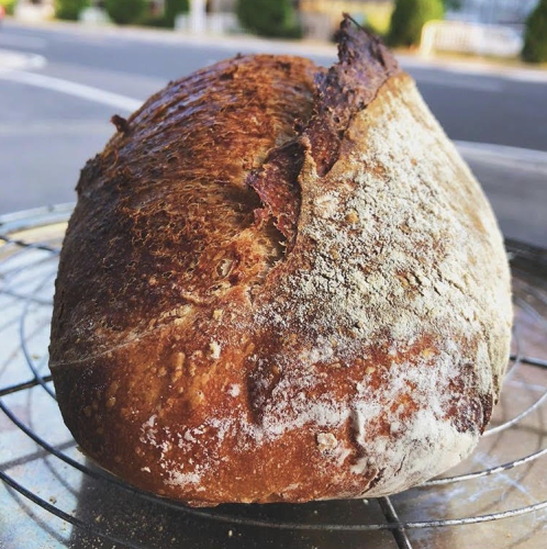 Homemade natural yeast bread