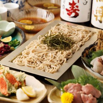 《2H飲放題》梅コース！長野名物二八そば含む全8品！5000円⇒4000円 ※金祝前日⇒4500円