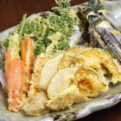 Morning harvest organic vegetable tempura