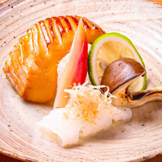 【120分飲放付】自家製 あさ練り胡麻豆腐の蟹あんかけ・京都 若狭湾産 鰆の西京漬け他 全7品