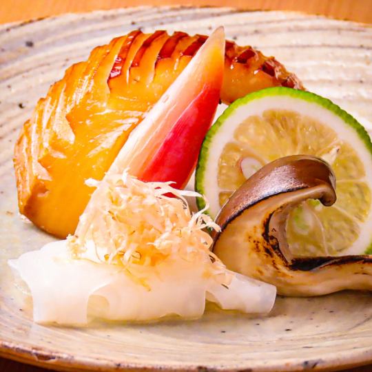 【※料理のみ】自家製 あさ練り胡麻豆腐の蟹あんかけ・京都 若狭湾産 鰆の西京漬け他 全7品