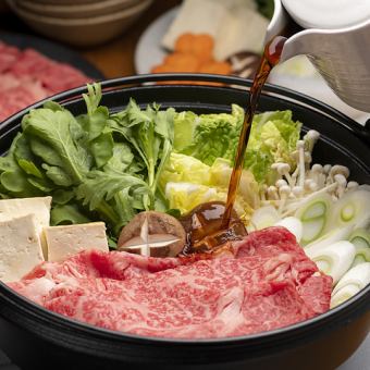 [Wagyu beef sukiyaki course] 2 hours all-you-can-drink included, 8 dishes in total 6,000 yen ⇒ 5,000 yen