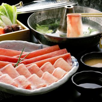 【阿古豬肩肉涮鍋套餐】2小時含無限暢飲6,000日圓→5,000日圓