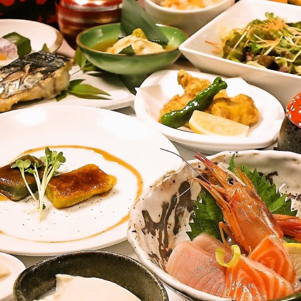 贅沢宴会☆豆富・湯葉づくしの飲み放題付会席コース☆９０分豪華飲み放題付き5000円(税込)