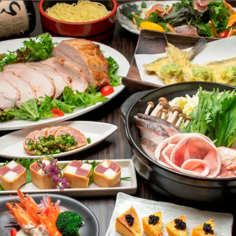 【10～2月限定】小ふぐ唐揚や豆乳鍋♪旬を楽しむ全8品＆飲み放題付4,400円⇒3,980円(税込)
