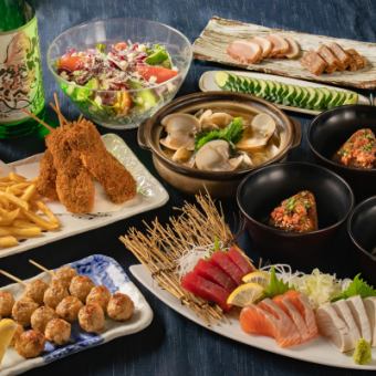 共8道标准菜品◆清酒亭套餐◆4,000日元+2小时无限畅饮