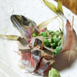 お刺身の麹和え