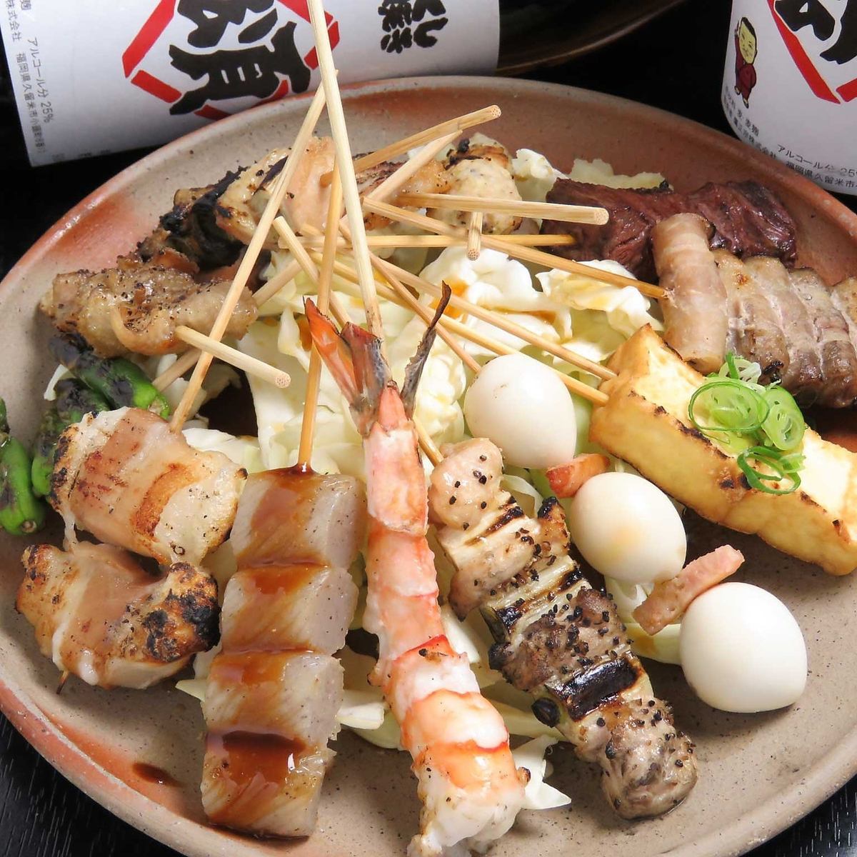 We serve fresh skewers one plate at a time.A well-known restaurant in Yanagimachi where you can enjoy rare cuts at reasonable prices!