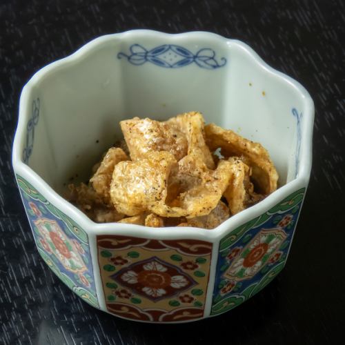 Crispy fried chicken skin