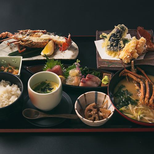 [Ise lobster gozen] Taste lobster! A full course of lobster from sashimi to grilled lobster, tempura, and miso soup!
