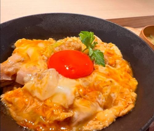 川俣シャモの親子丼（鶏出汁スープ付）