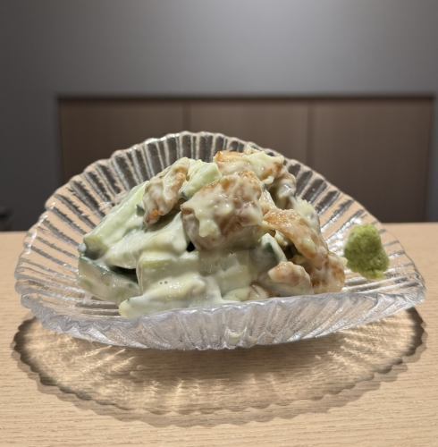 鶏皮のマヨネーズ和え