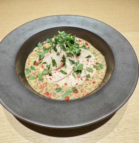 菜彩鶏の鶏ハムハニーマスタード和え