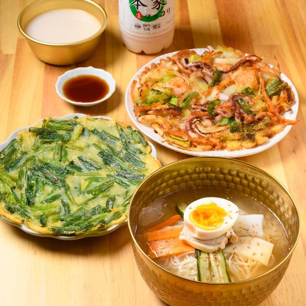 【人気料理がお得に楽しめる♪】美女と野獣の人気メニュー6品にチャミスルorマッコリがついたお得セット♪