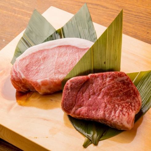 沖縄の豚「あぐー」は勿論、県産鶏・牛肉を備長炭で炙る！