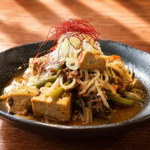 ひき肉と島豆腐の旨辛チャンプルー